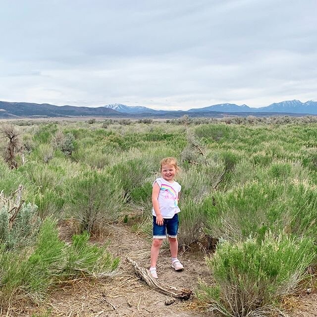 image-asset - 2026-07-17T142707.822 Young girl standing in a grassy field with mountains in the background, showcasing a scenic landscape under a cloudy sky.